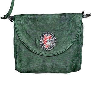 Smateria Ava Crossbody Hunter Green Vegan Sustainable Ethical 9x9 Goth